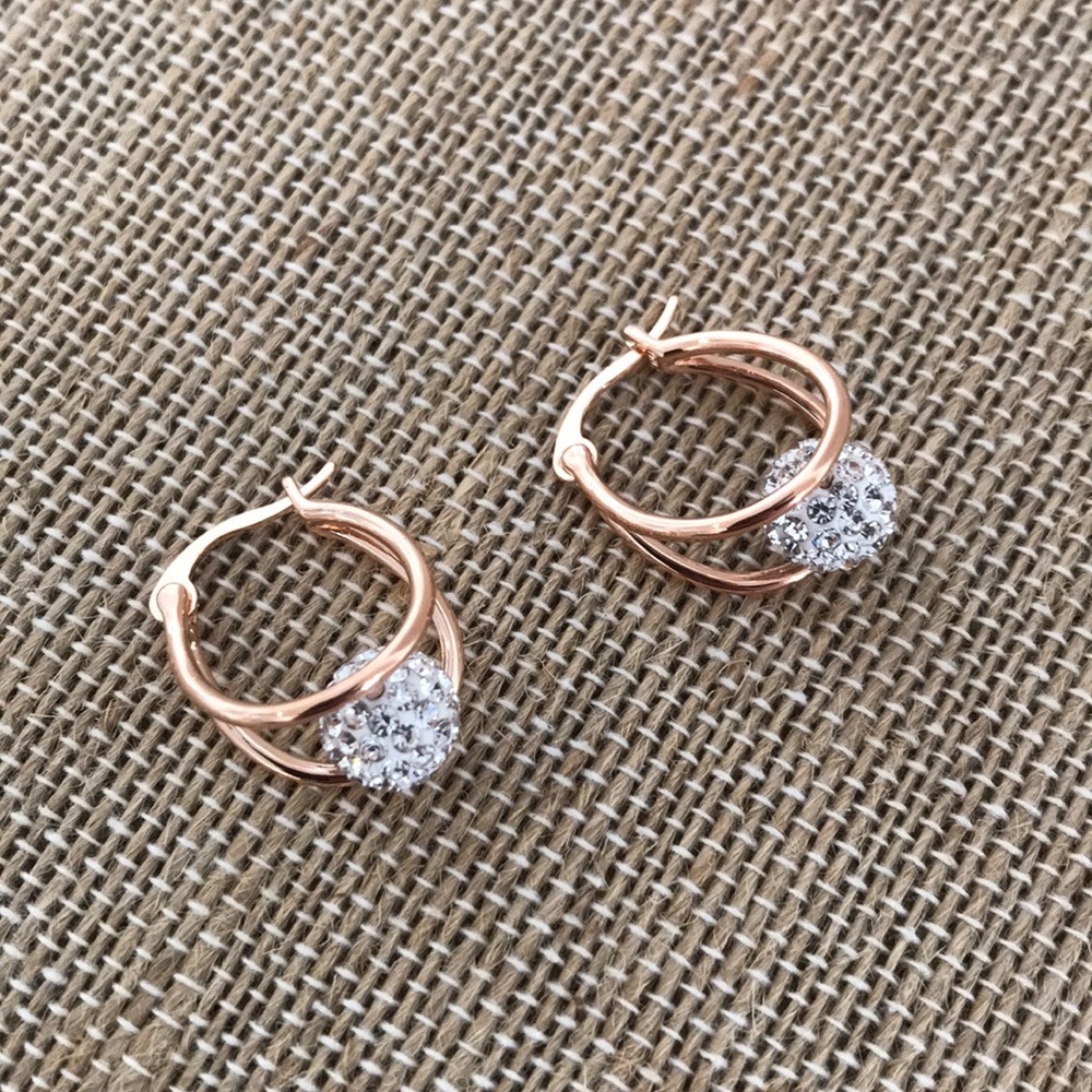 Rose Gold Double Hoop Earrings